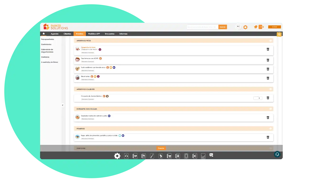 Configuración de menú en el plan Essential