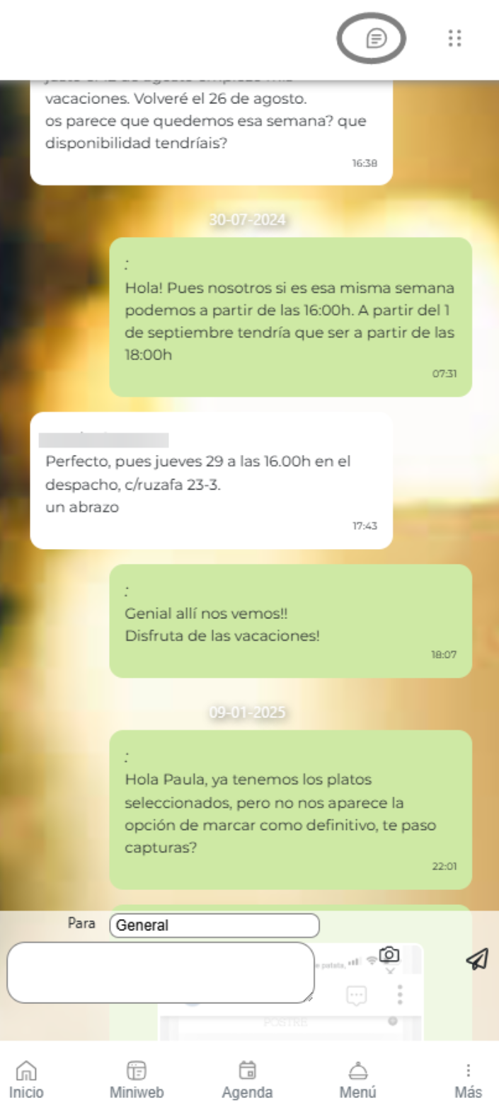 Captura pantalla Gestión Comercial